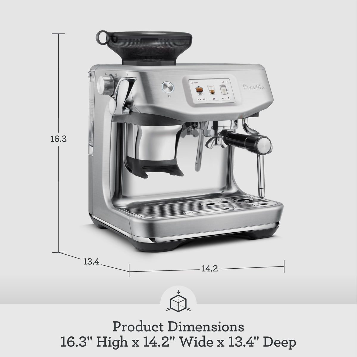 Espresso Machine Brushed Stainless Steel X817976