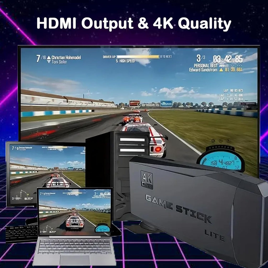 Retro Game Console 4K HDMI 15 Classic Emulators Dual 2.4G Wireless Controllers U111821