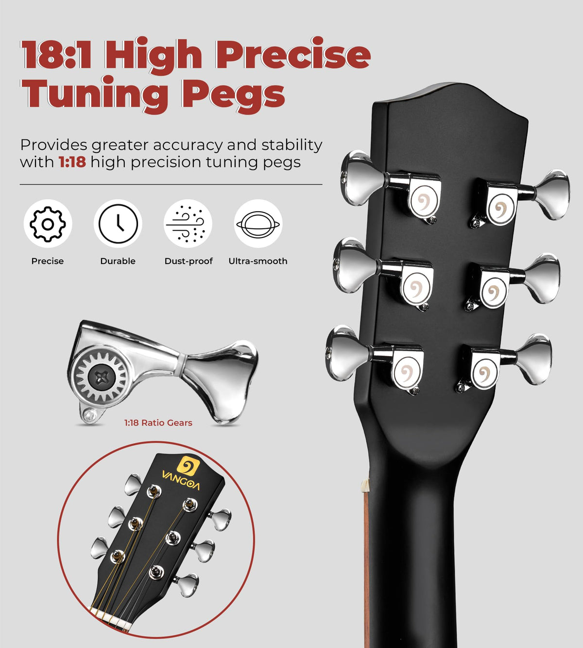 3/4 Electric Acoustic Guitar Kit with 4-Band EQ X9170
