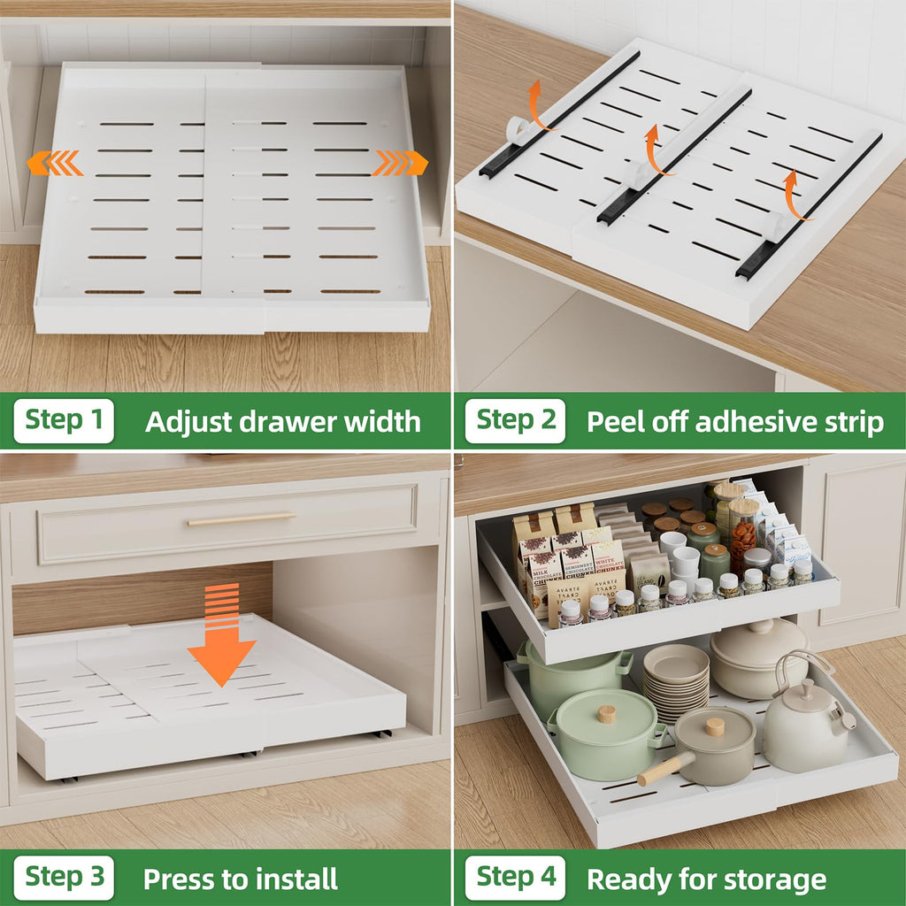 4 Pack Expandable Pull Out Cabinet Organizer M777