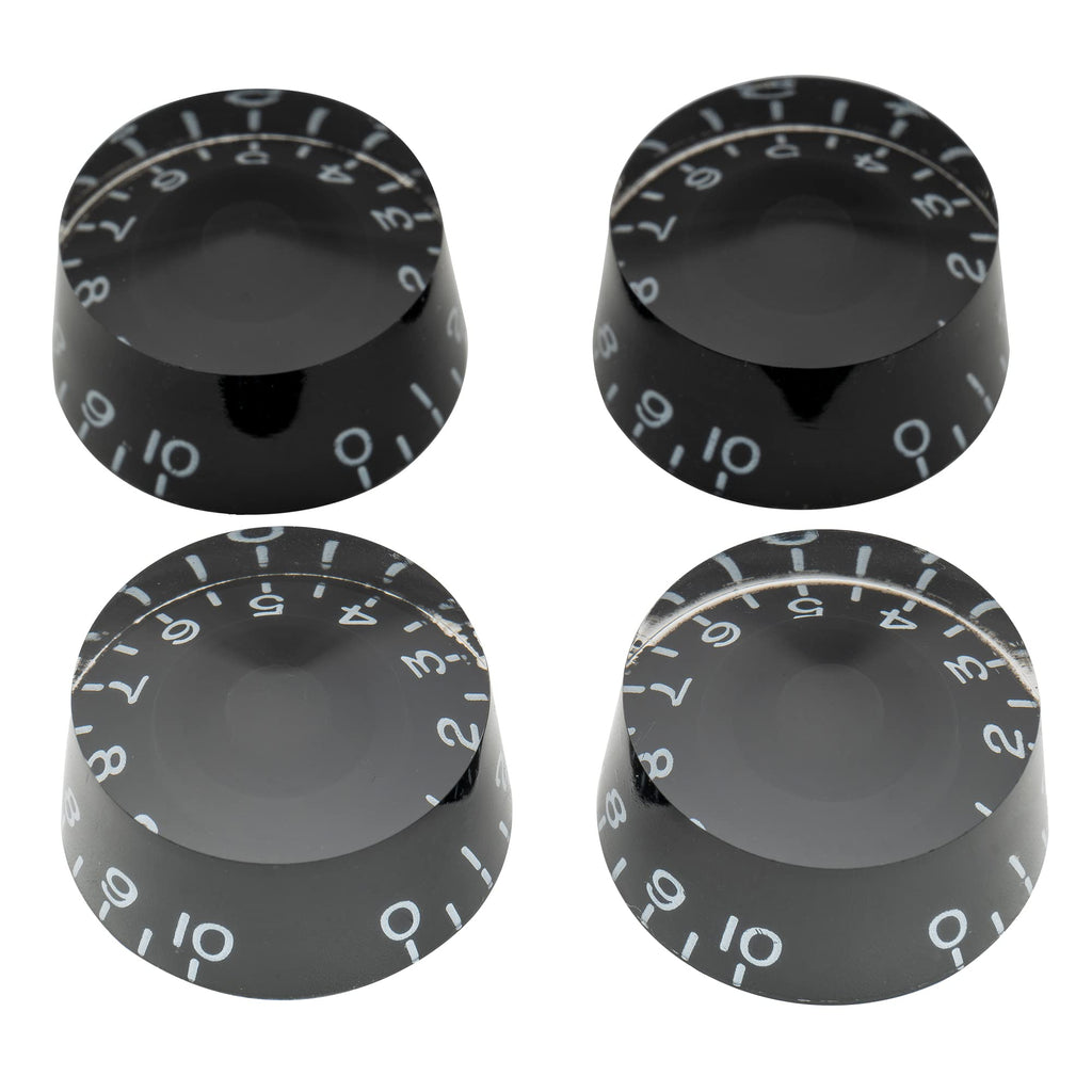 Black 4Pcs Guitar Knobs T127
