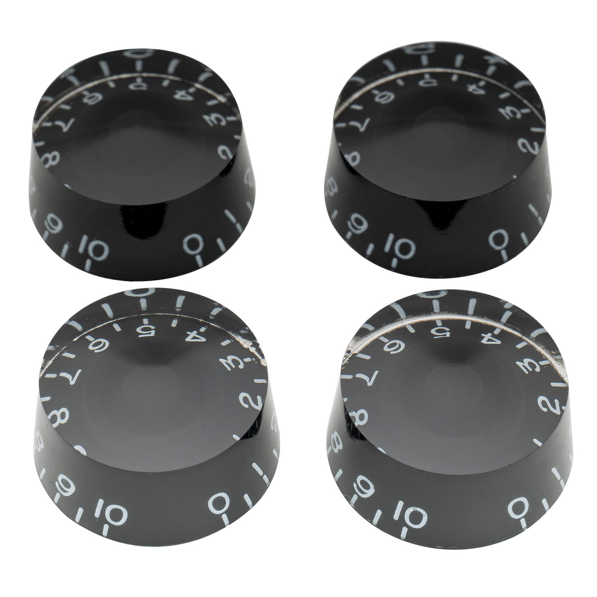 Black 4Pcs Guitar Knobs T127