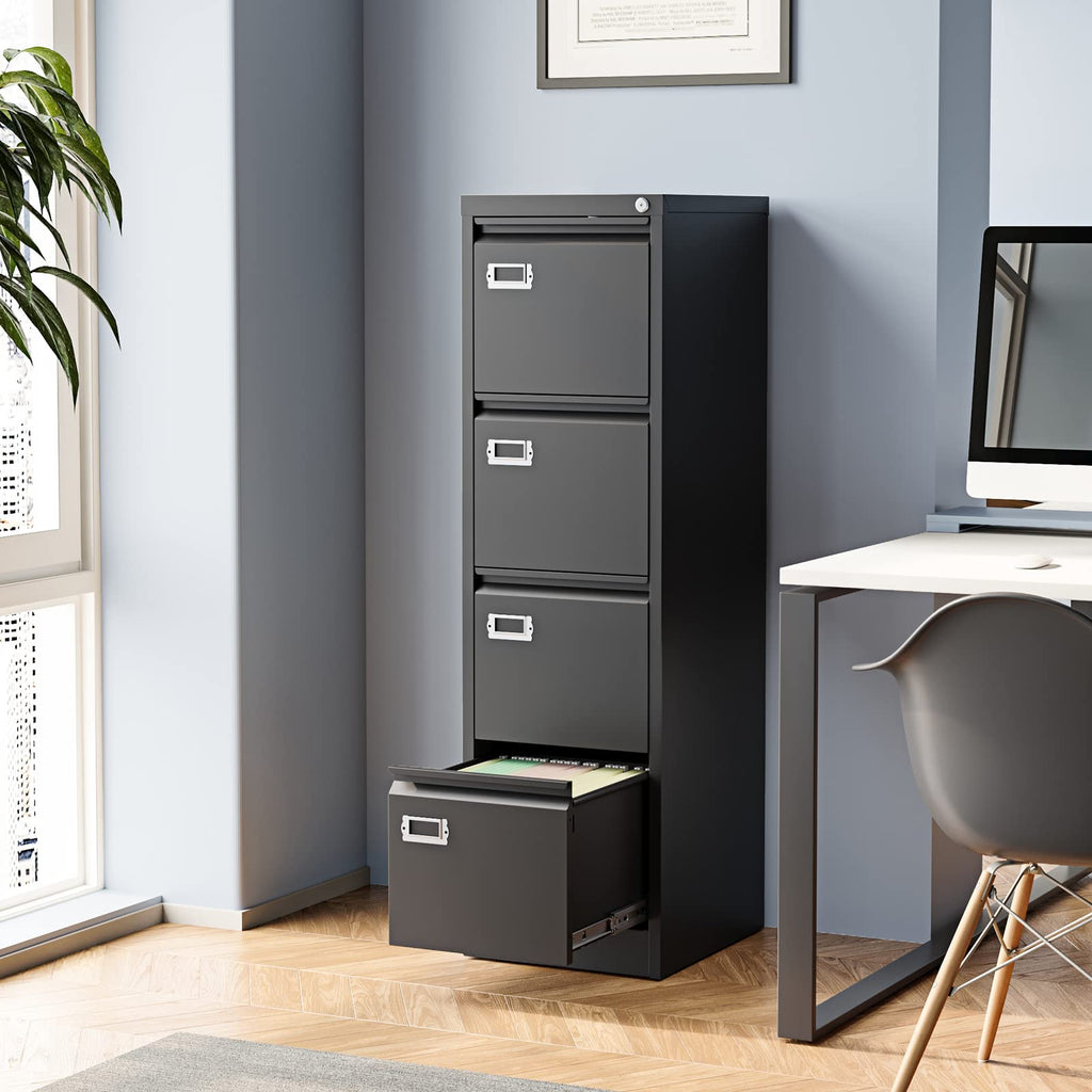 4 Drawer Metal Vertical File Cabinet with Lock Z632675