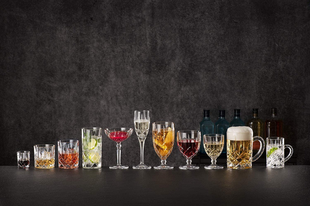 Clear Crystal Cocktail Coupe Glasses, Set of 2 K4878