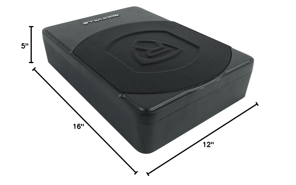10" Slim Under-Seat Powered Car Subwoofer W9034
