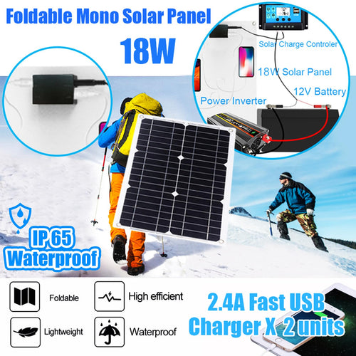 12V Off-Grid Solar Panel Kit with Inverter & Charge Controller S6503