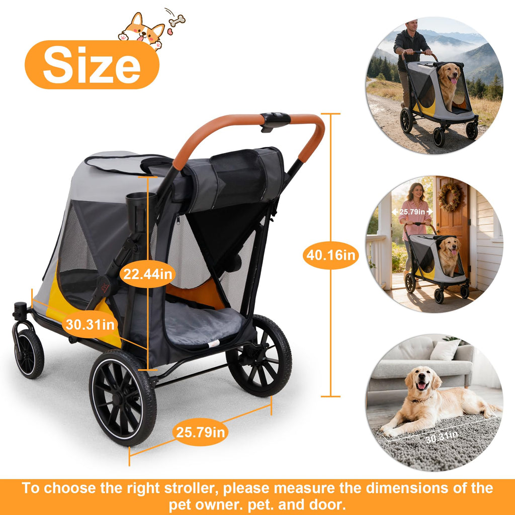 Large Dog Stroller with Dual Entry Y752607