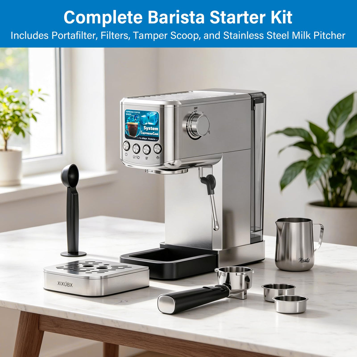 Cold Brew Espresso Machine with Milk Frother B1033