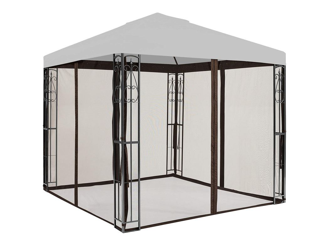 8' x 8' Brown Gazebo Replacement Mosquito Netting Z7836