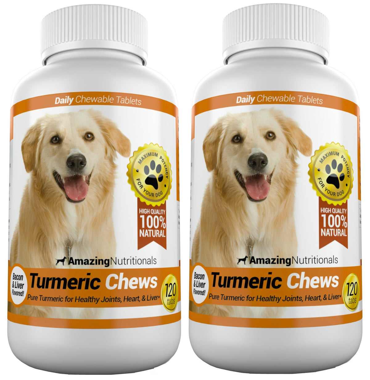 120 Chews Turmeric Curcumin Pet Antioxidant R491997
