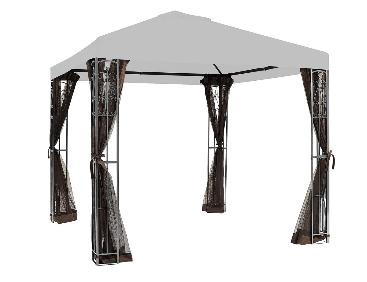 8' x 8' Brown Gazebo Replacement Mosquito Netting Z7836
