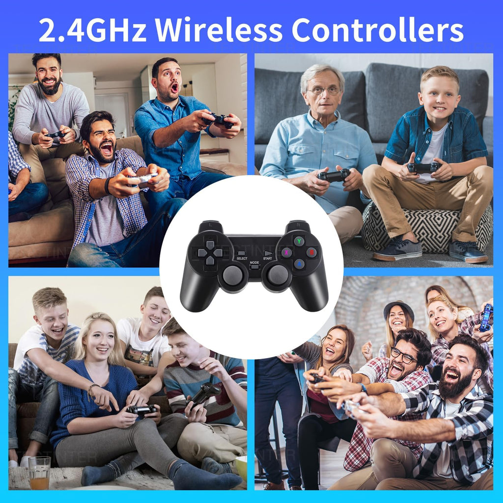 Retro Game Console 4K HDMI 15 Classic Emulators Dual 2.4G Wireless Controllers U111821