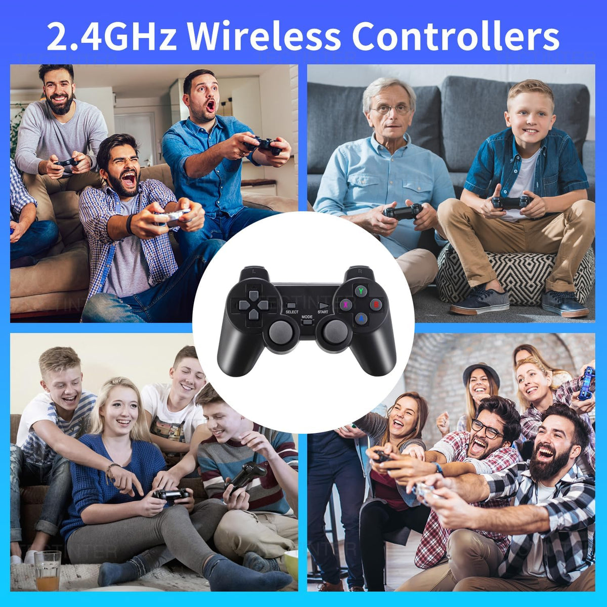 Retro Game Console 4K HDMI 15 Classic Emulators Dual 2.4G Wireless Controllers U111821