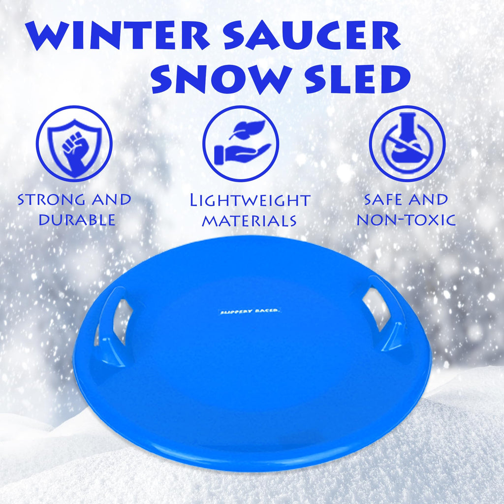 Heavy-Duty Plastic Snow Sled with Handles W495