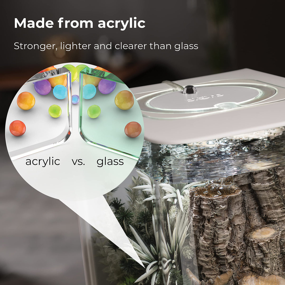15 Acrylic Aquarium with White LED Lights O41040