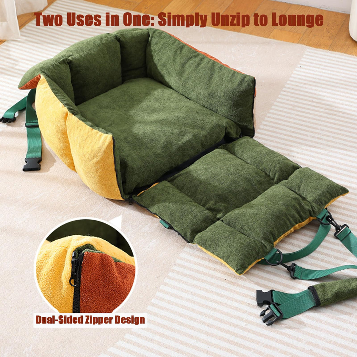 2-in-1 Elevated Dog Car Seat F667631
