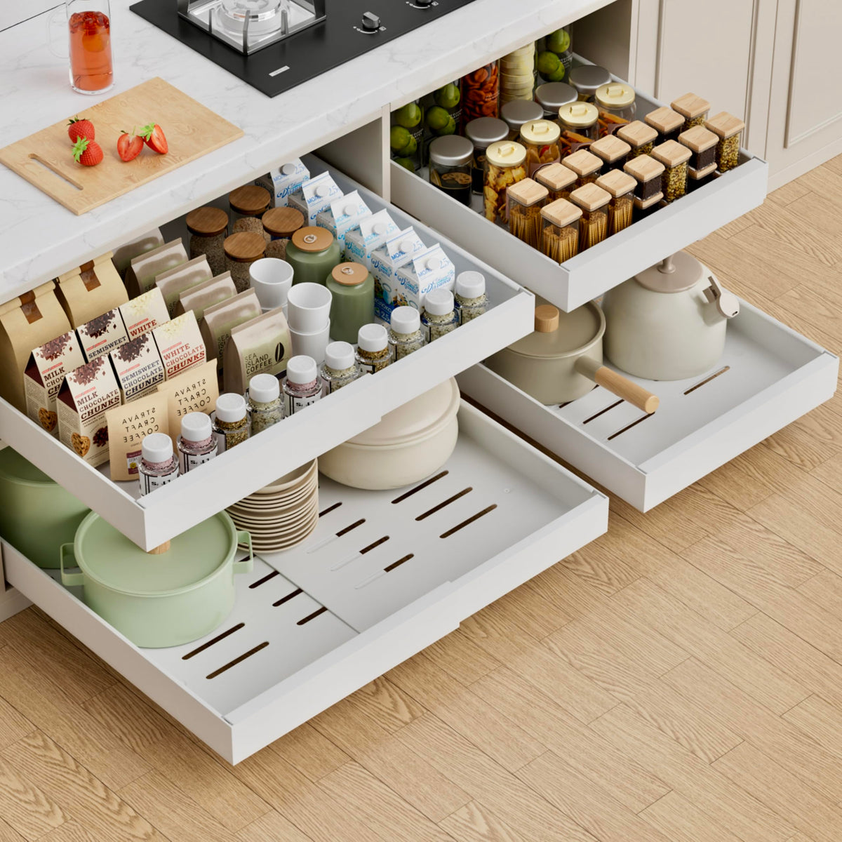 4 Pack Expandable Pull Out Cabinet Organizer M777