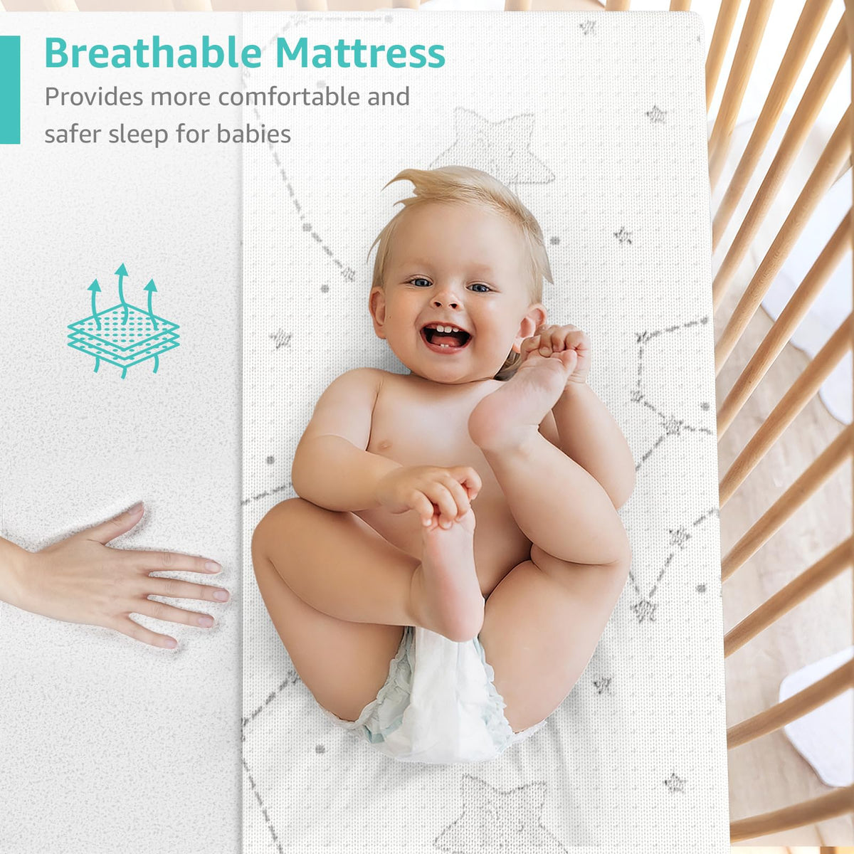 38x26 Waterproof Pack and Play Mattress Pad 2 Pack Z242