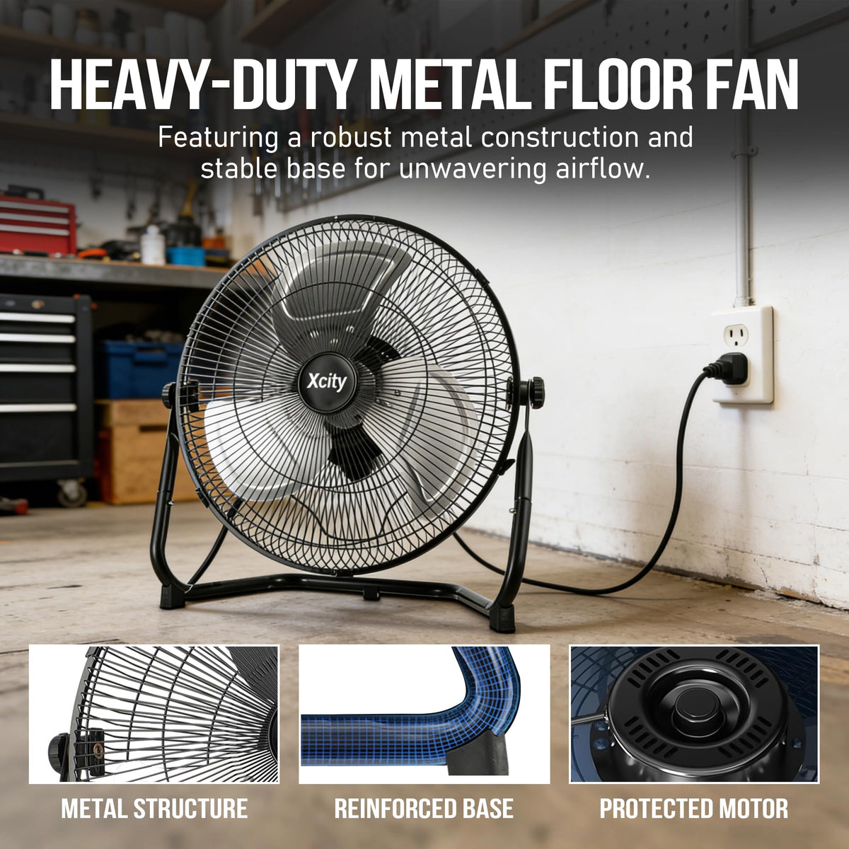 18 Inch Metal Floor & Box Fan G638738
