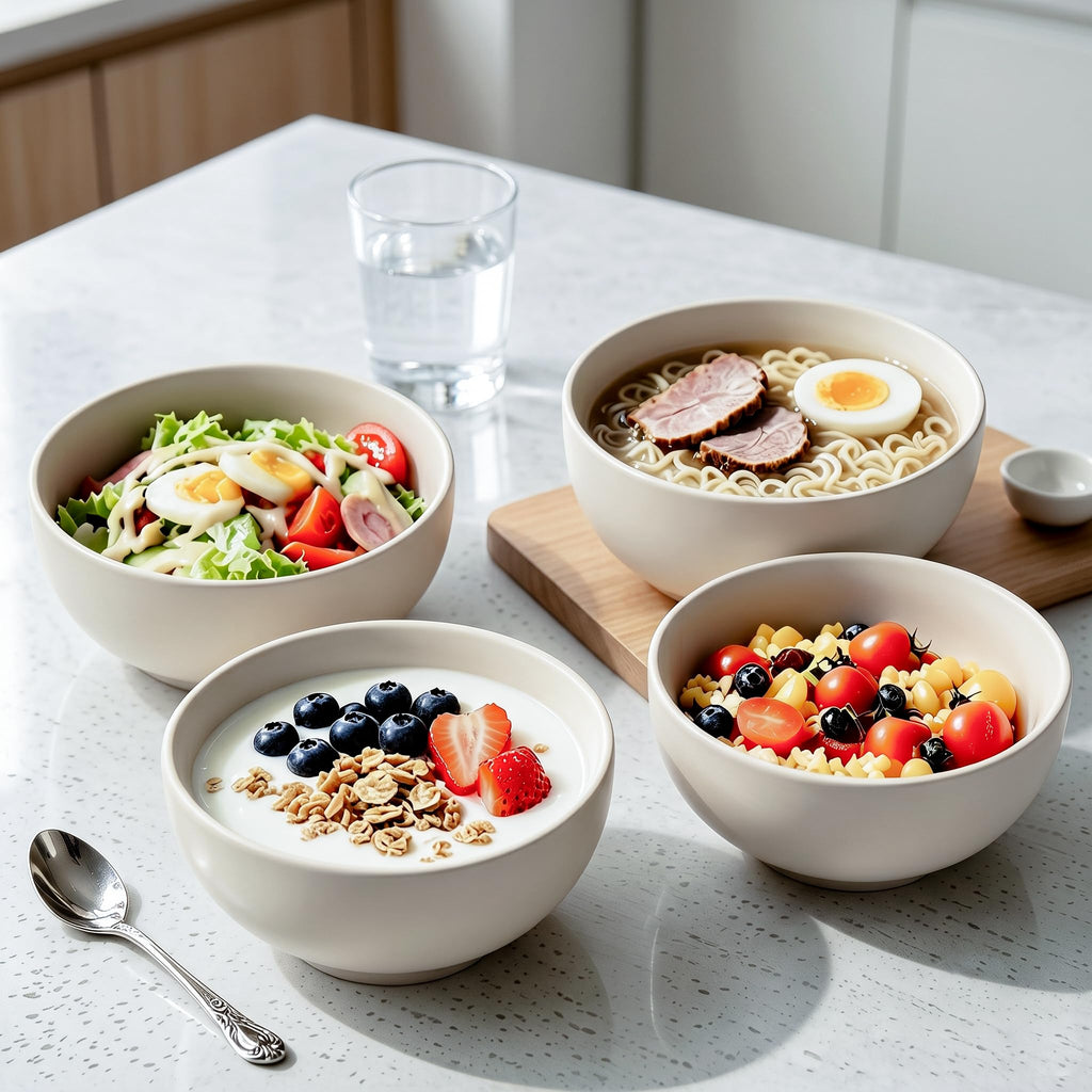Ceramic Soup Bowls Set of 4 J40014