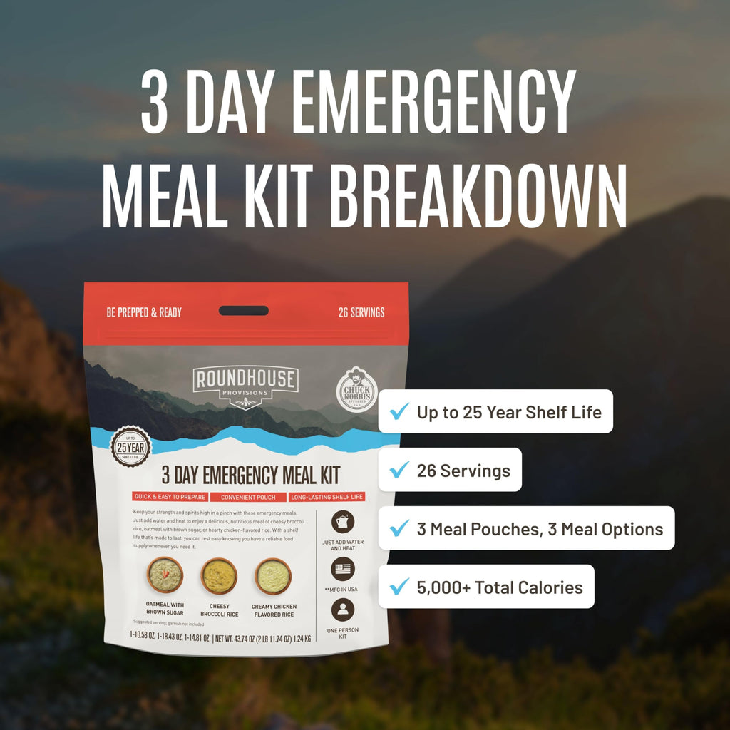 3 Day Emergency Meal Kit, 26 Servings O710746