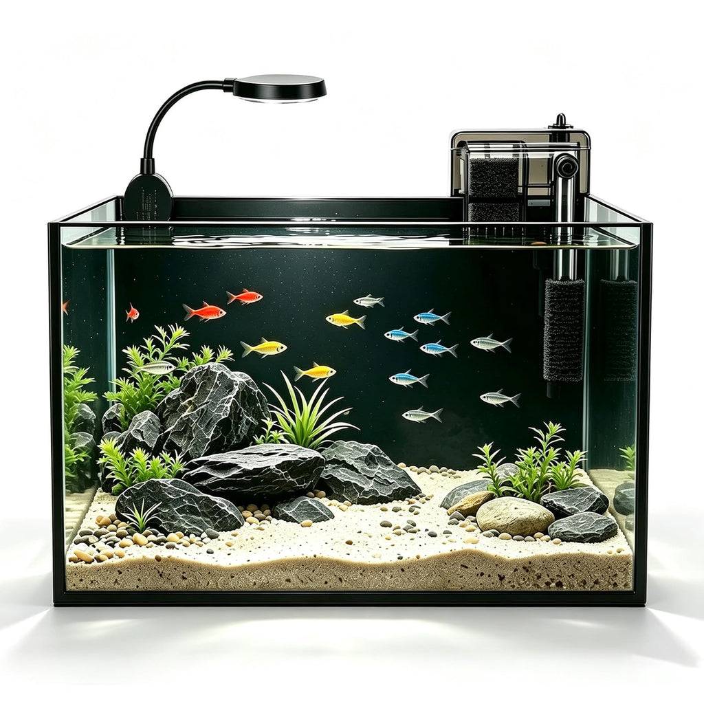 2.8 Gallon Aquarium Starter Kit with LED and Filter Pump V677