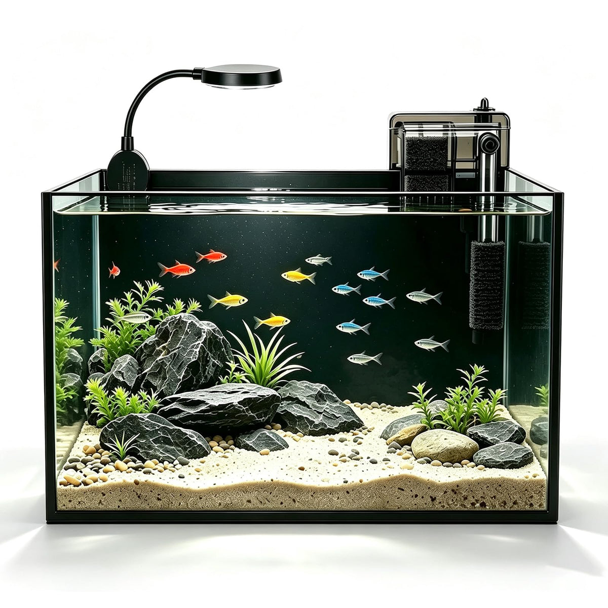 2.8 Gallon Aquarium Starter Kit with LED and Filter Pump V677