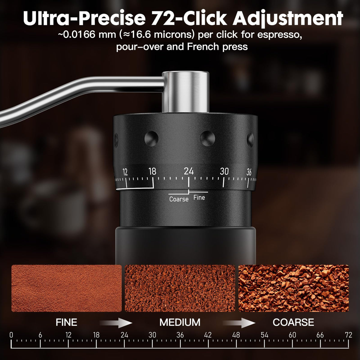 Manual Coffee Grinder 25g Capacity Aluminum Body G177830