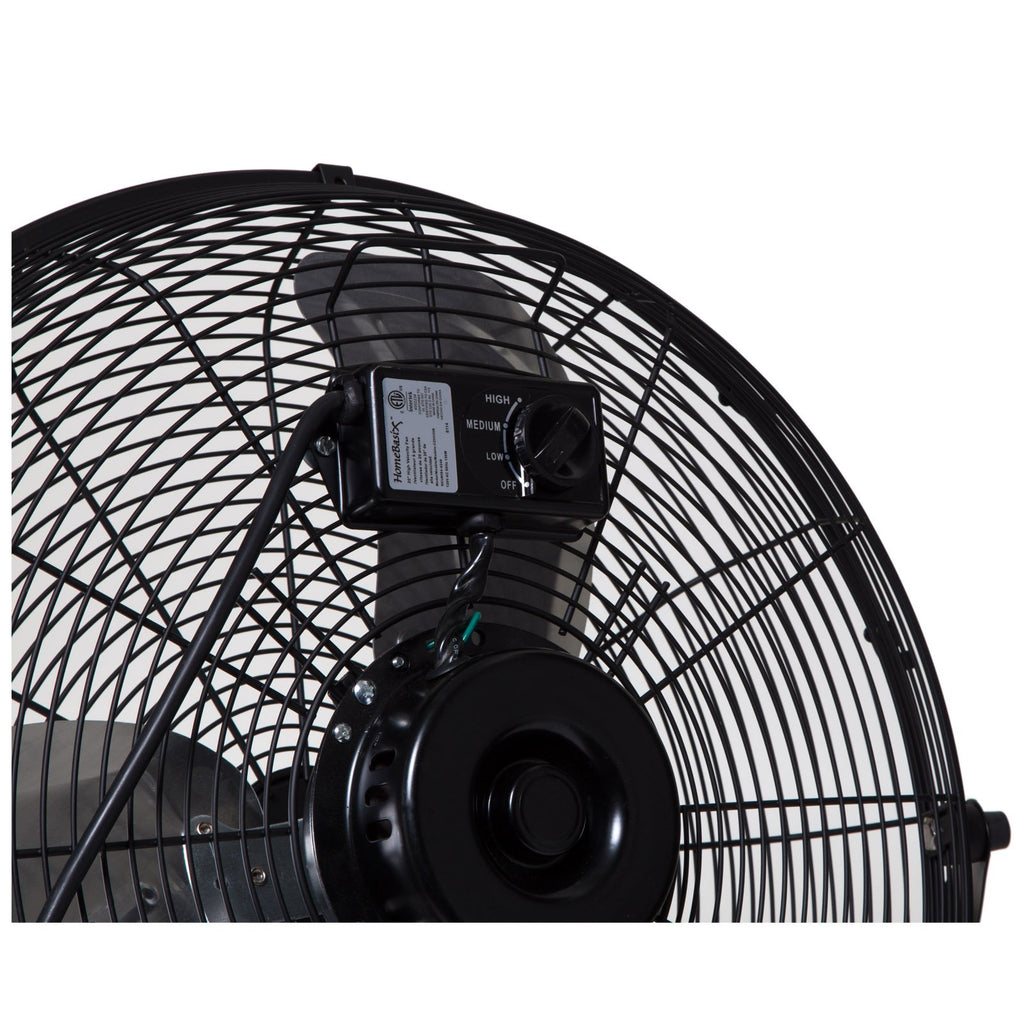 Black 20-Inch High Velocity Floor Fan O768836