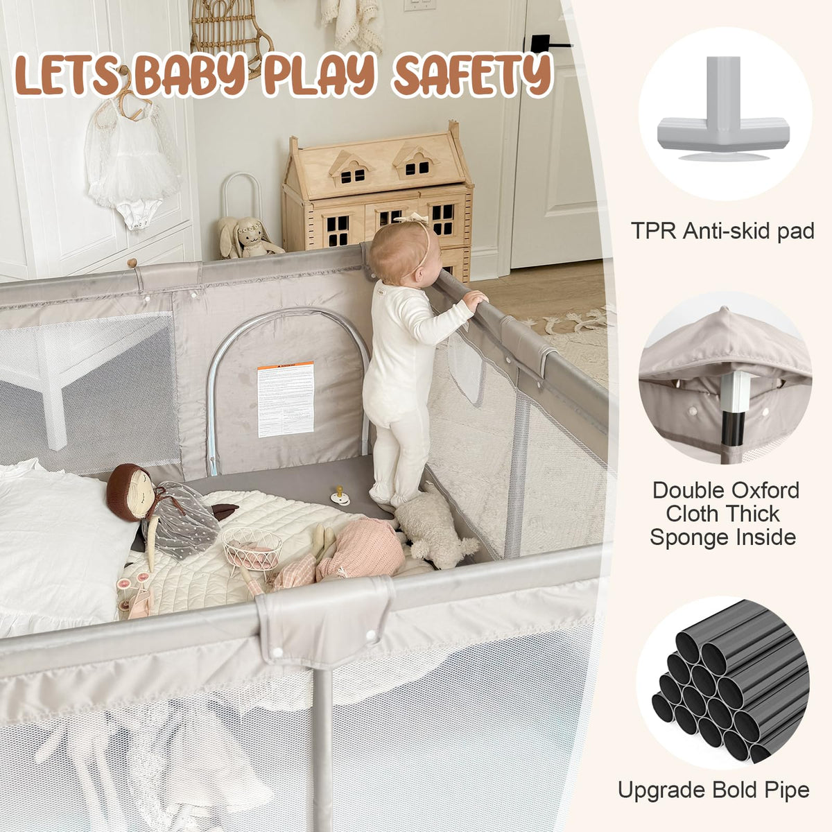 47x47in Baby Playpen with Mat D5694
