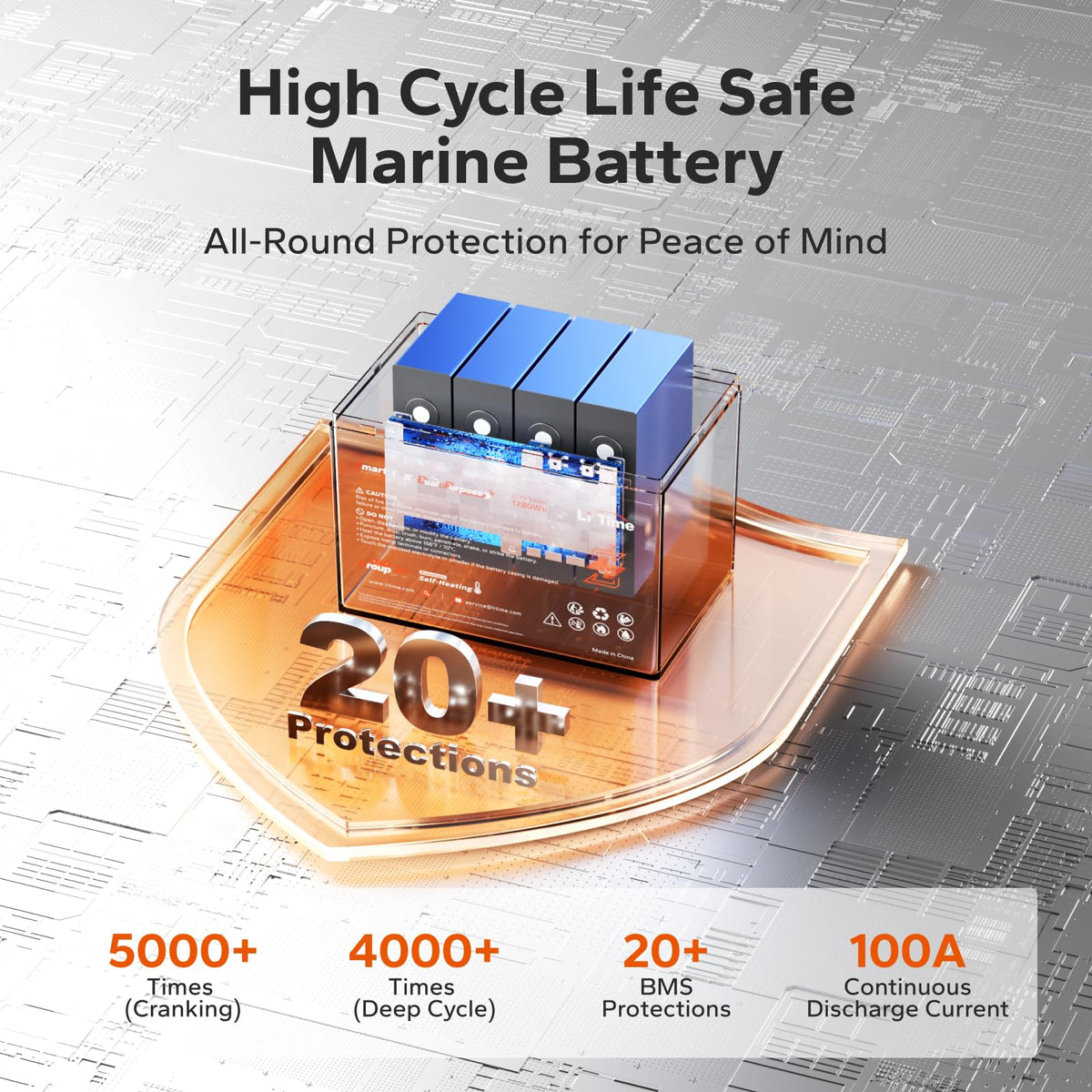12V 100Ah LiFePO4 Battery M642