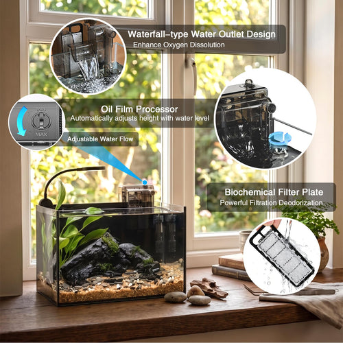 2.8 Gallon Aquarium Starter Kit with LED and Filter Pump V677