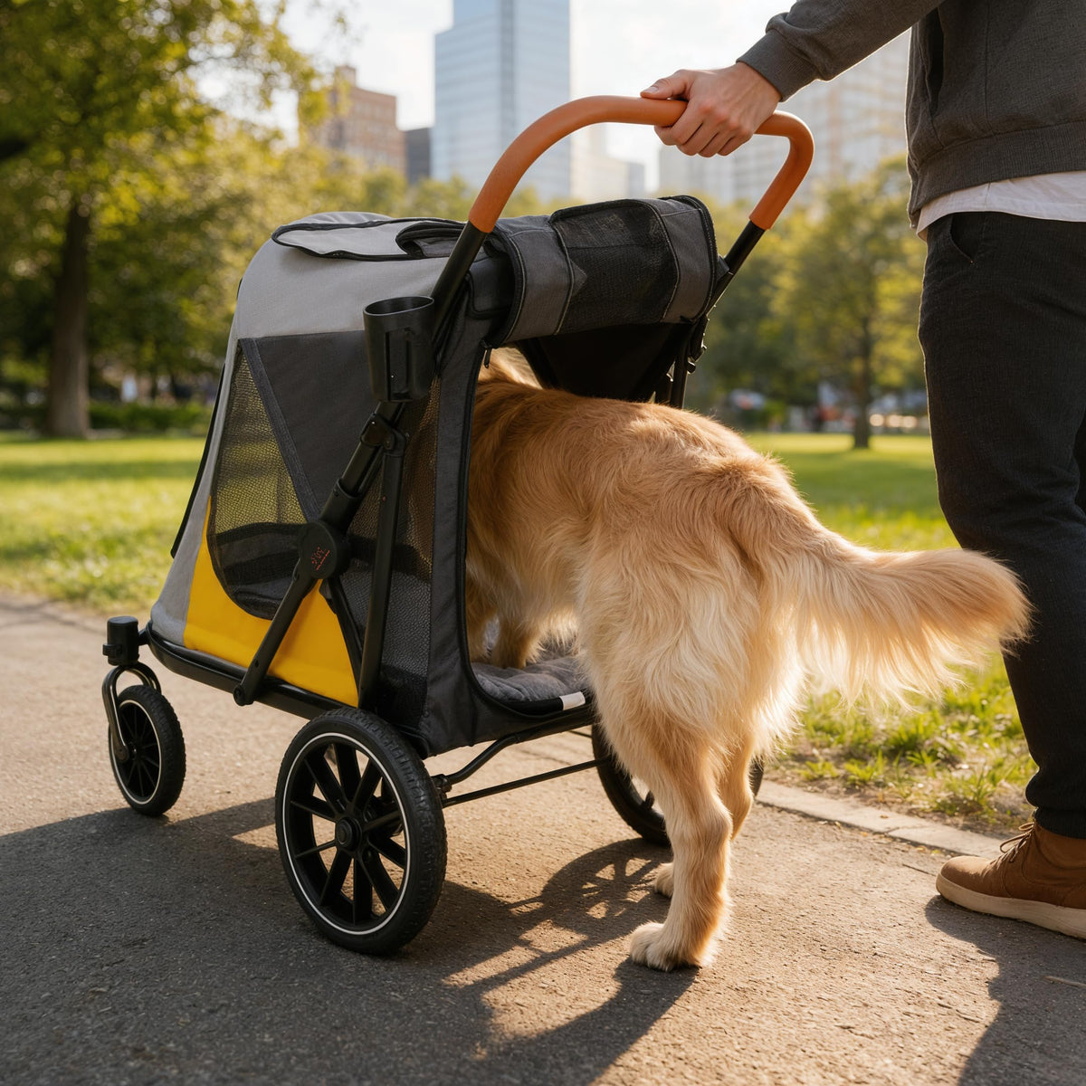 Large Dog Stroller with Dual Entry Y752607