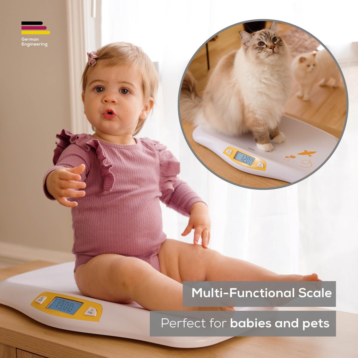 Digital Baby Scale up to 44 lbs with Hold Function S837