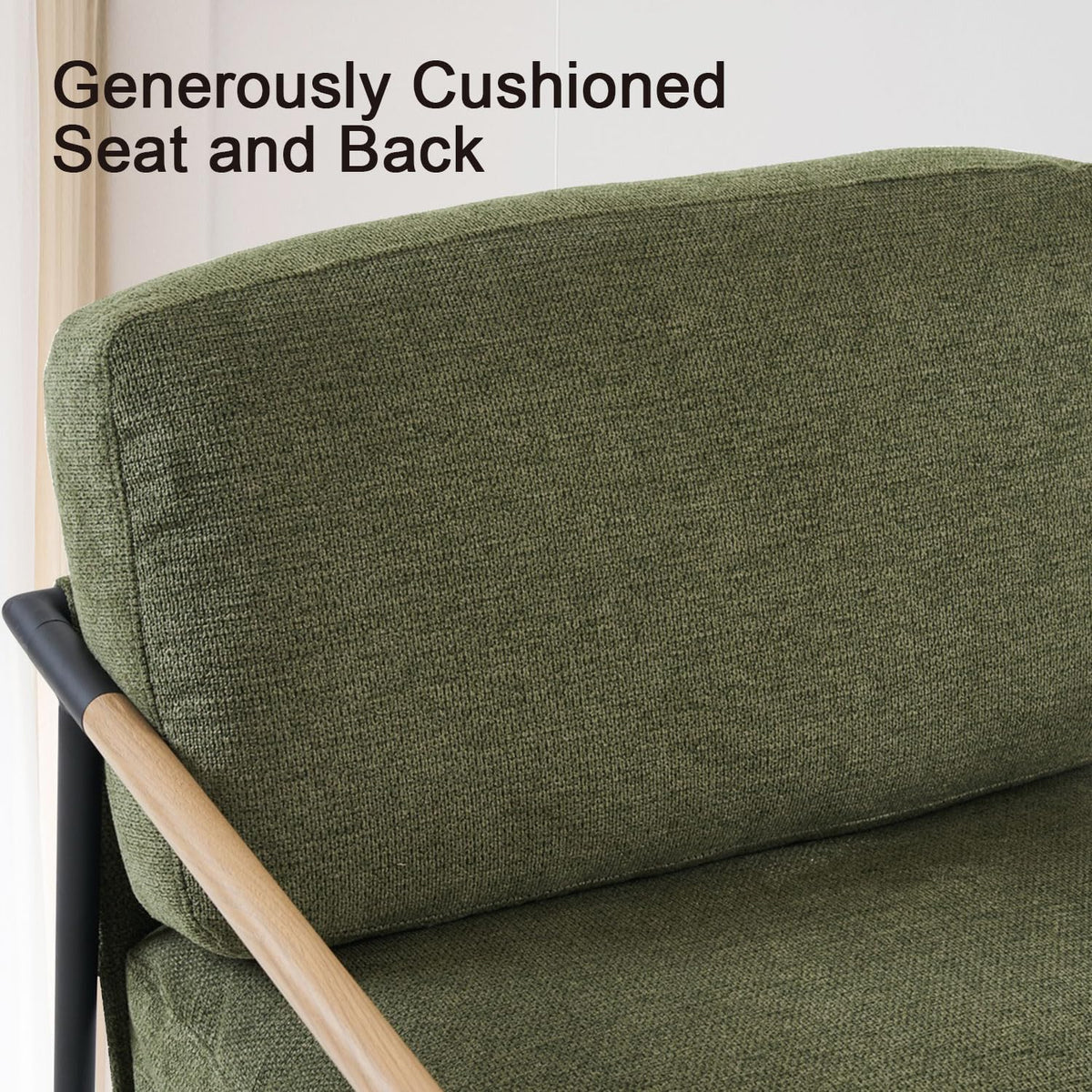 Green Chenille Accent Chair Set of 2 R8601