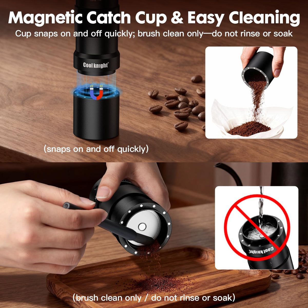Manual Coffee Grinder 25g Capacity Aluminum Body G177830