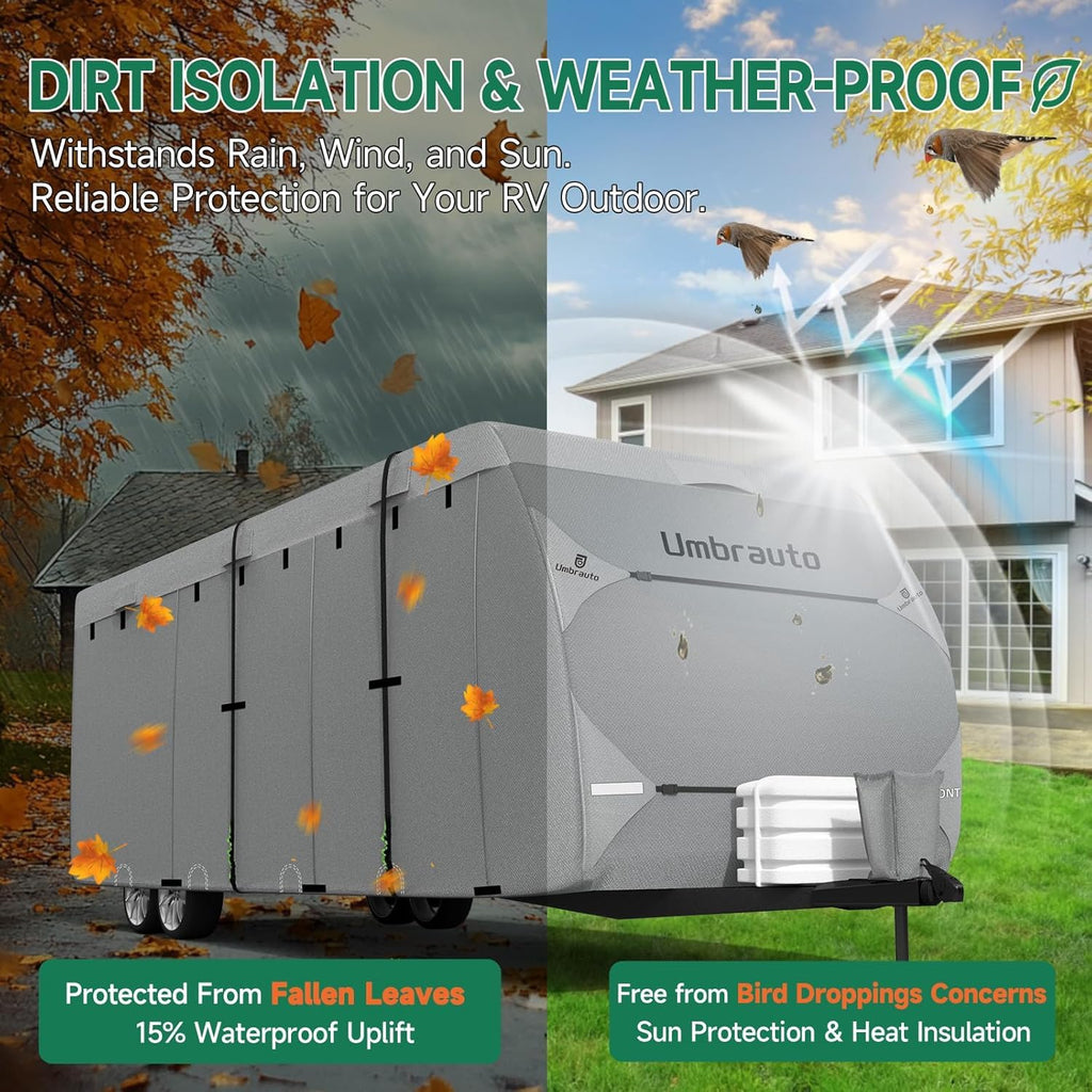 Lightweight Waterproof RV Cover Fits 24-27ft Travel Trailer P936046