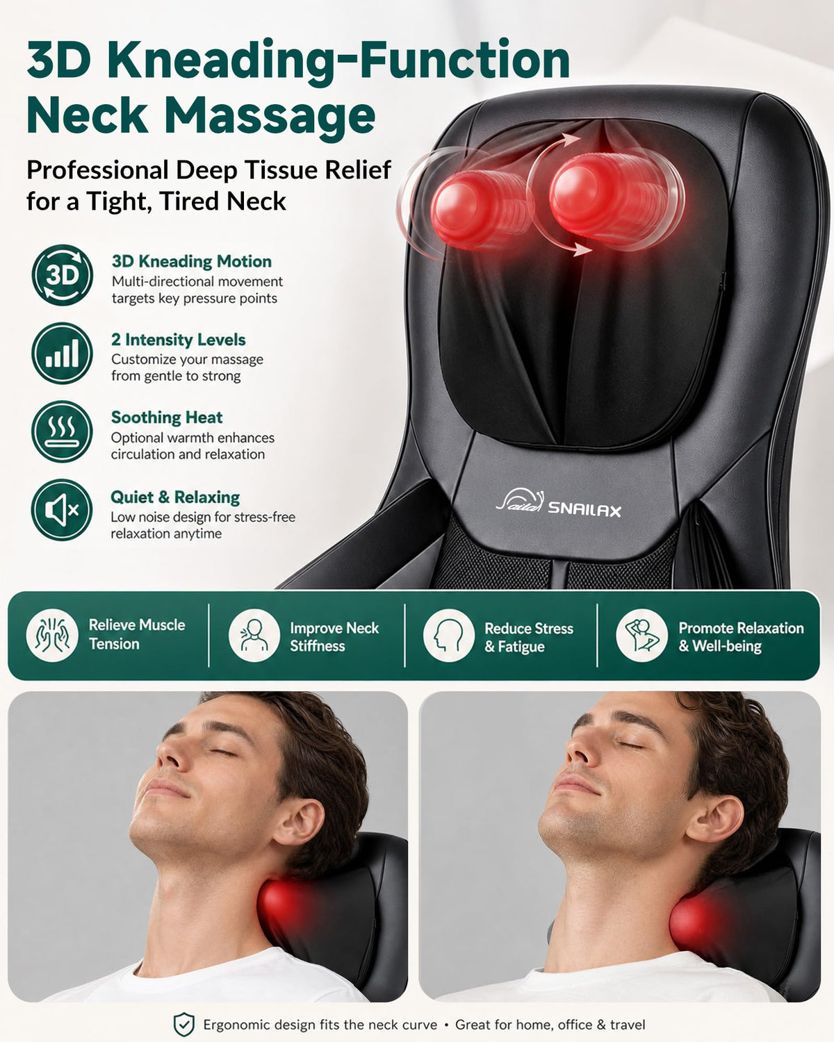Neck and Back Massager with Heat O4646