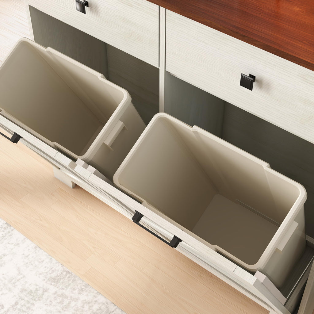 Double Tilt-Out Trash Cabinet for 2x10 Gallon Cans G977