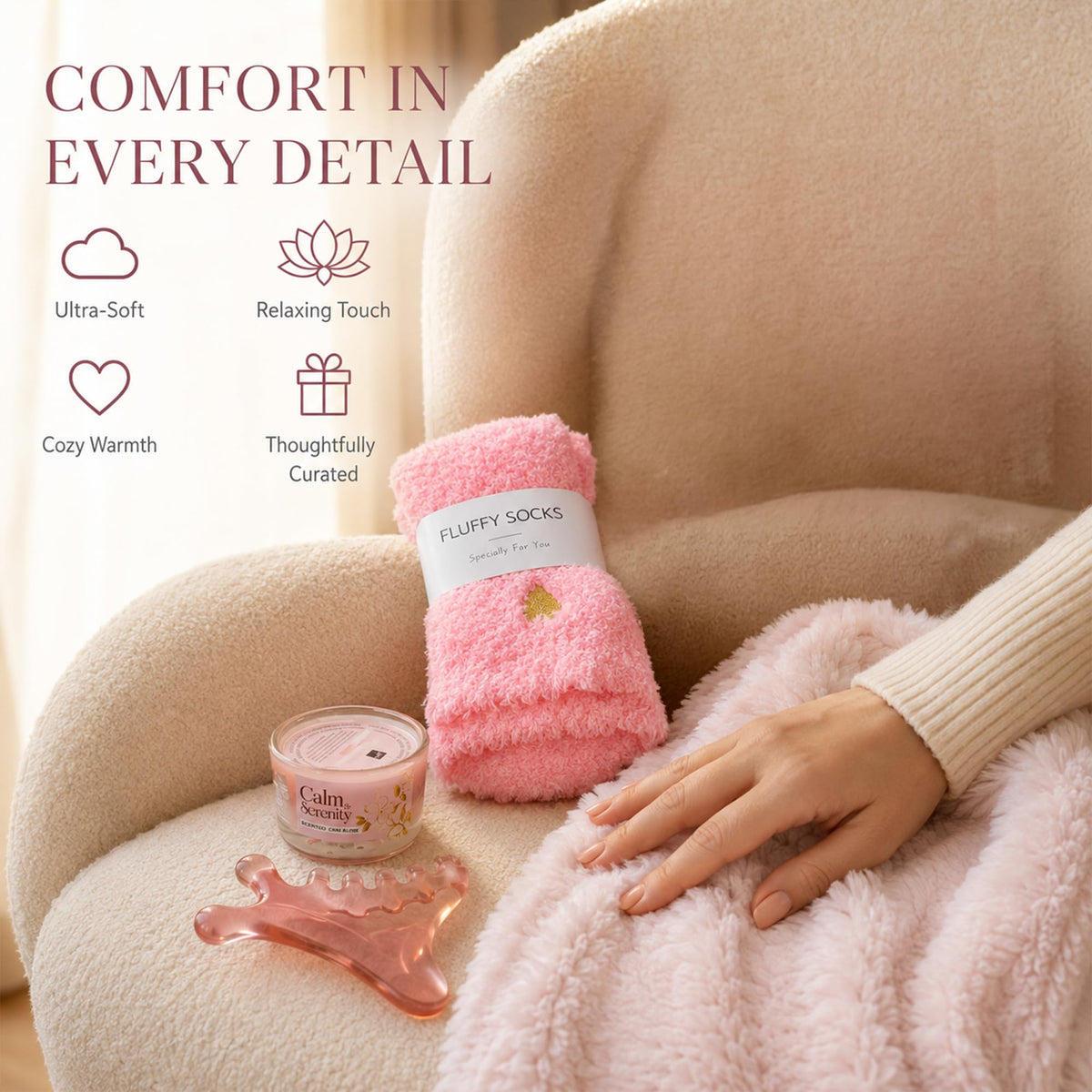 11 Pc Pink Care Package with Blanket P2911