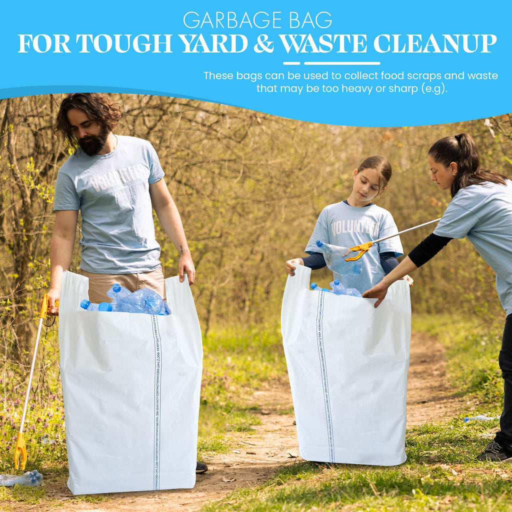 52 Gallon 40 Count 3 MIL Heavy Duty Trash Bags with Handles L664