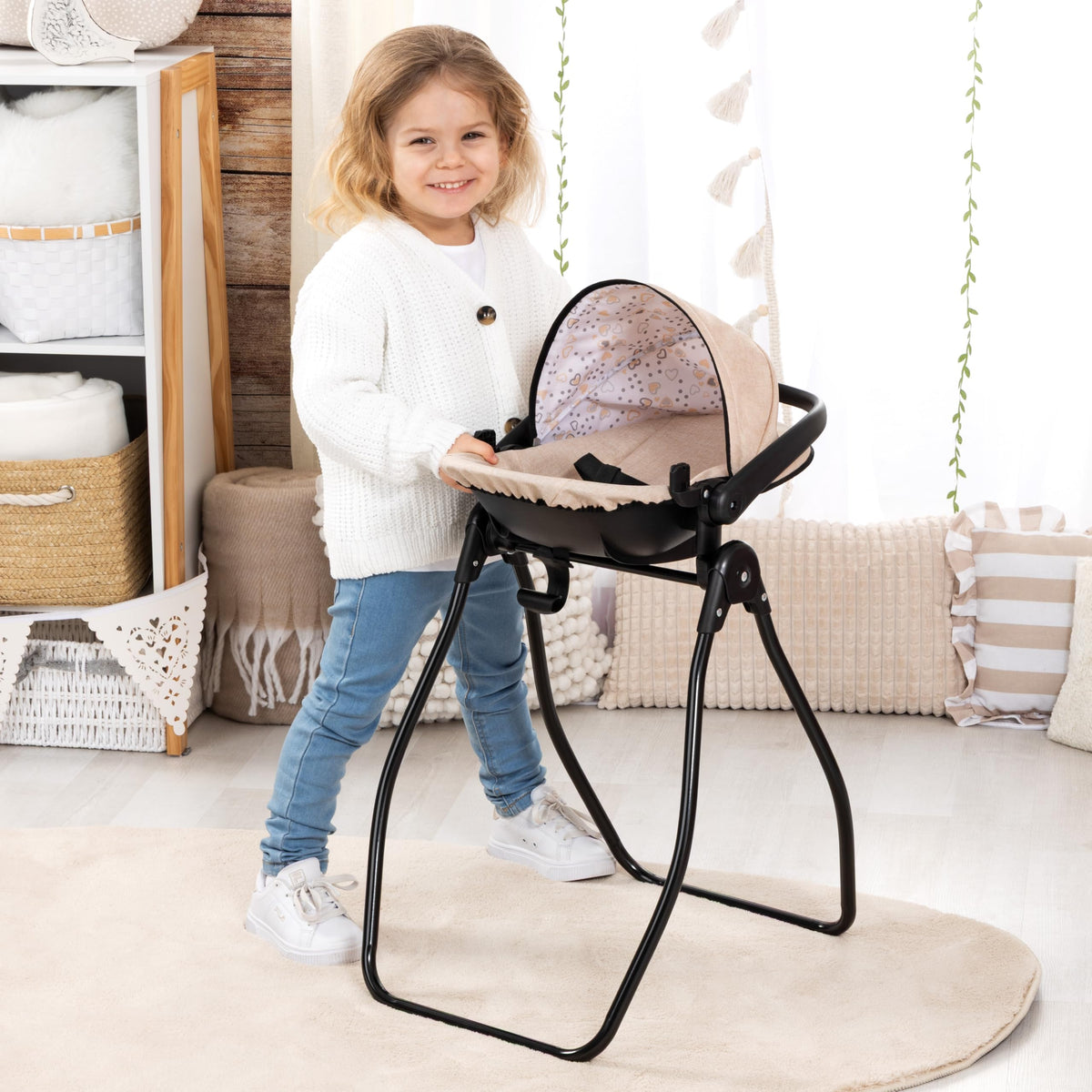 4-in-1 Doll Highchair, Swing, Bed & Car Seat M914818