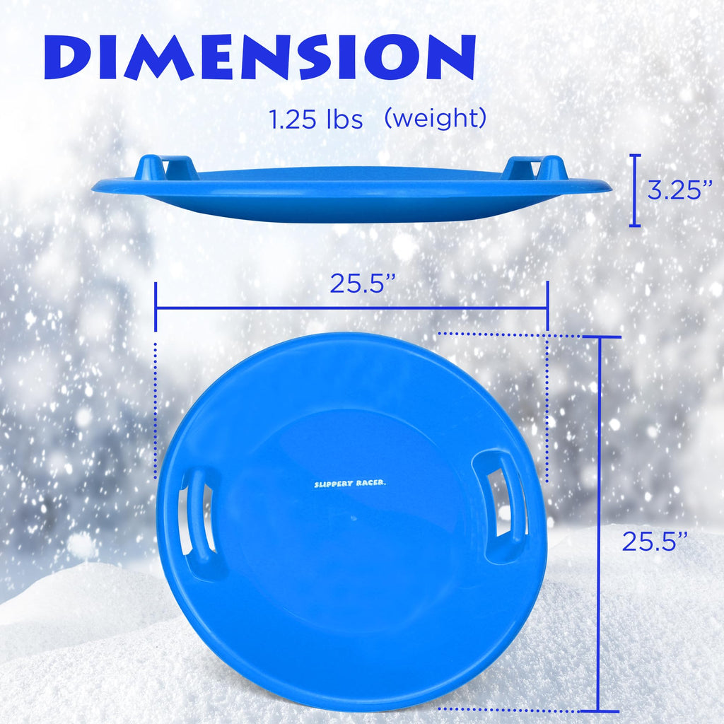 Heavy-Duty Plastic Snow Sled with Handles W495
