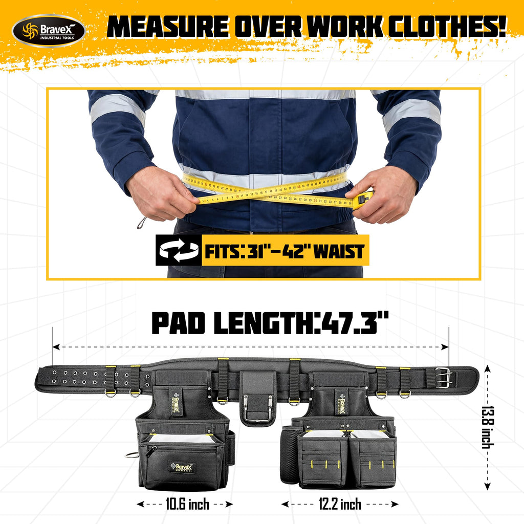 Tool Belt Suspenders 20 Bags 1200D Ballistic Nylon T7792