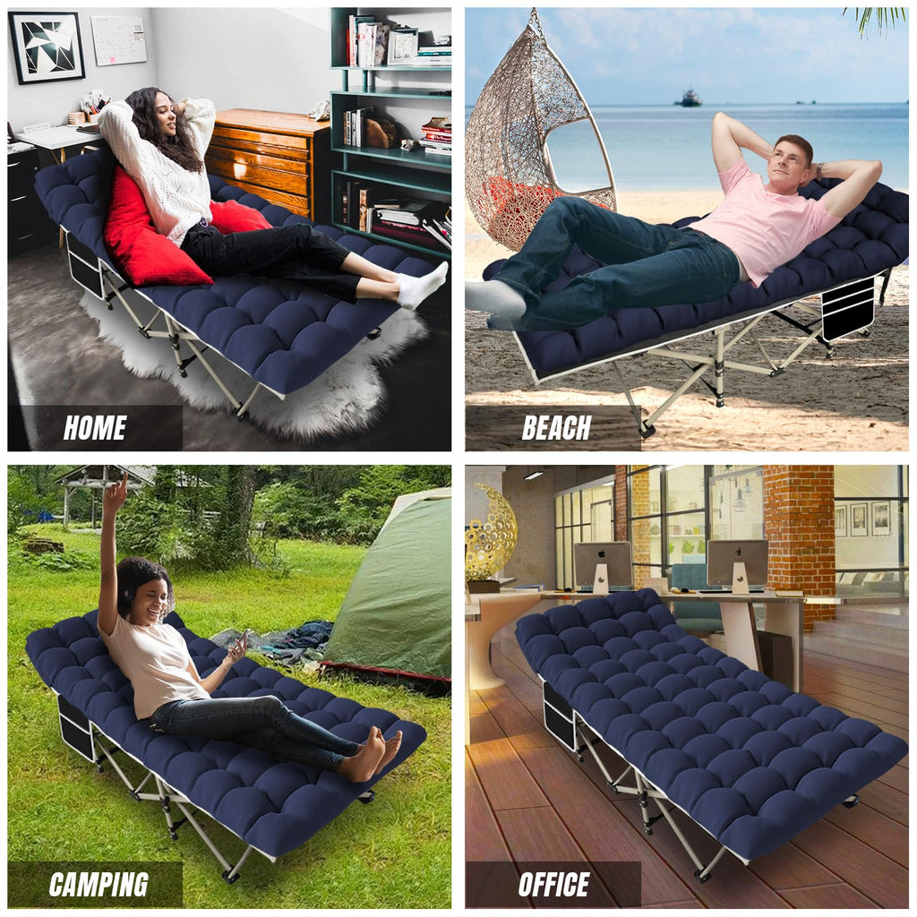 Folding Camping Cot with Removable Mattress and Carry Bag V3333