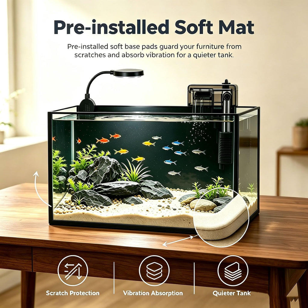 2.8 Gallon Aquarium Starter Kit with LED and Filter Pump V677