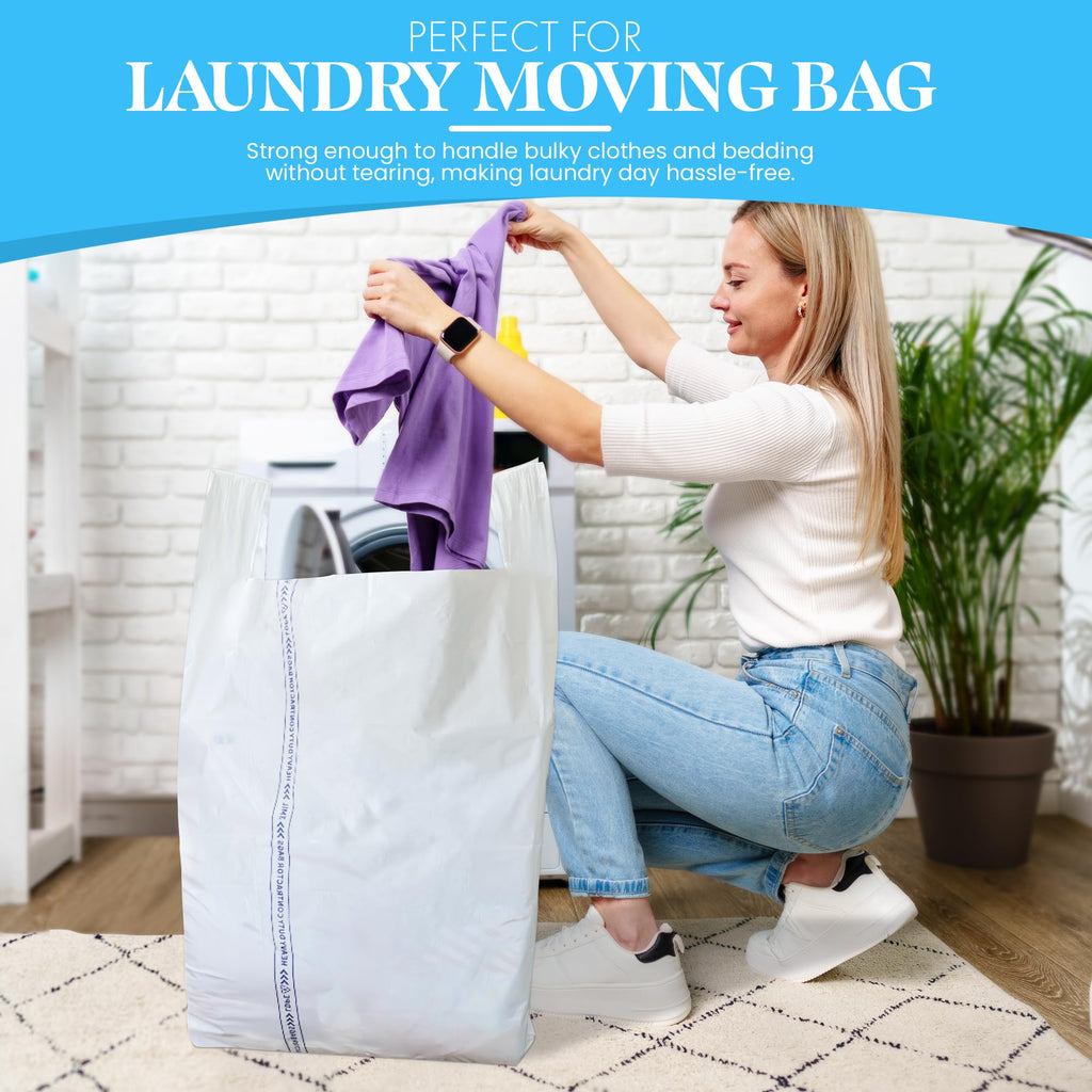52 Gallon 40 Count 3 MIL Heavy Duty Trash Bags with Handles L664