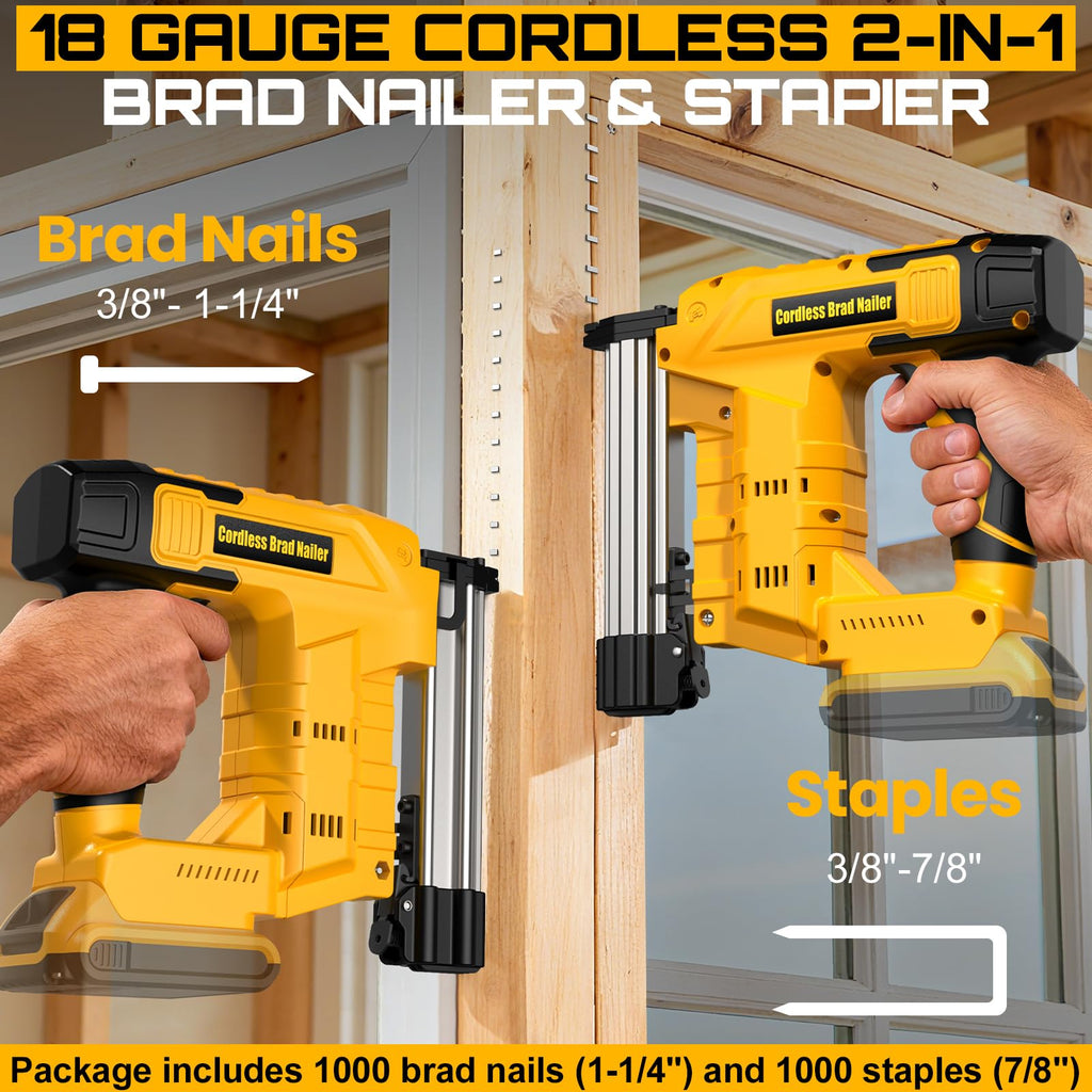 18 Gauge Cordless Brad Nailer & Staple Gun O8650