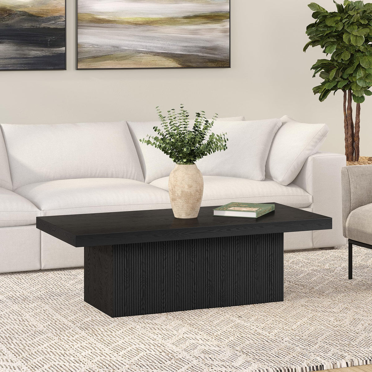 48" Modern Fluted Coffee Table G2844