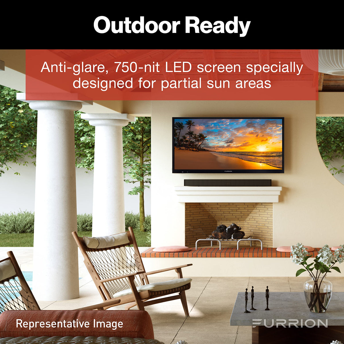 55-Inch 4K Weatherproof Outdoor Smart TV with HDR10 R21828